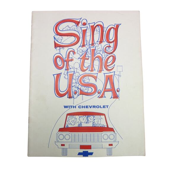 Vintage Sing of the U.S.A. USA with Chevrolet Song Book Advertisement 1964 - Picture 1 of 6